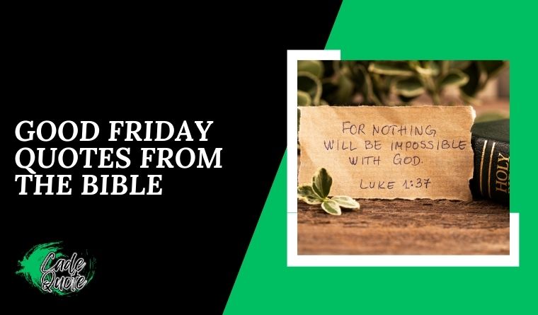 Good Friday Quotes From the Bible