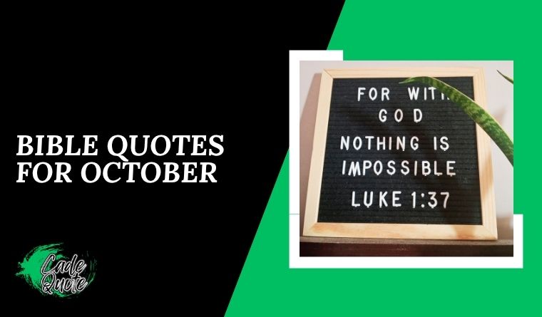 Bible Quotes For October 