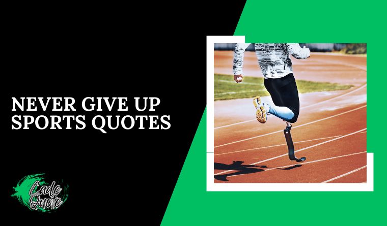 Never Give Up Sports Quotes